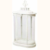 biely kovovy dekorativny lampas Chantal