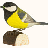 dekoracia sykorka velka drevena rucne vyrezavana